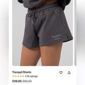 NWOT Women's Gray Shorts - Tranquil Collection. Color Charcoal